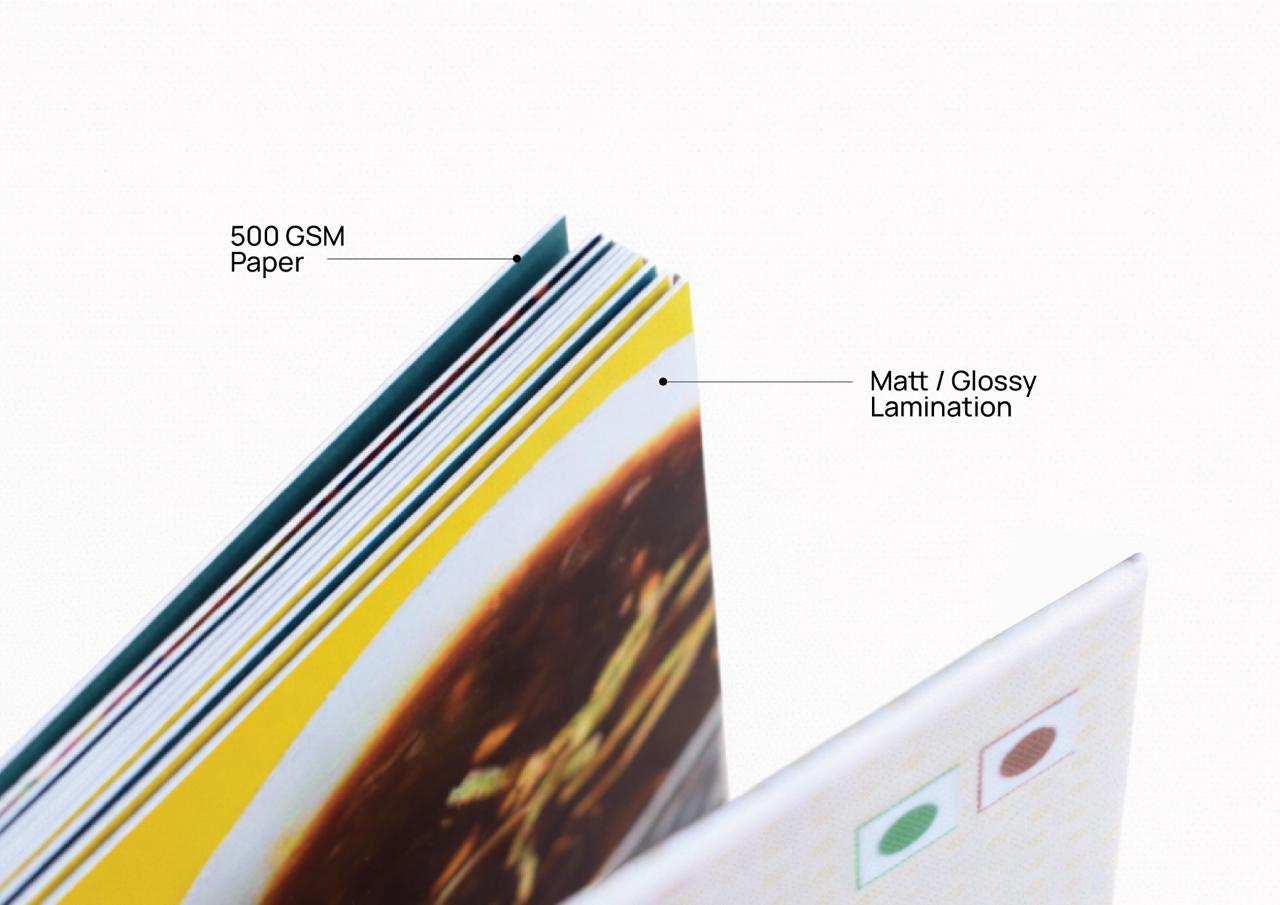 Premium Booklet Menu Card for Restaurant Menu