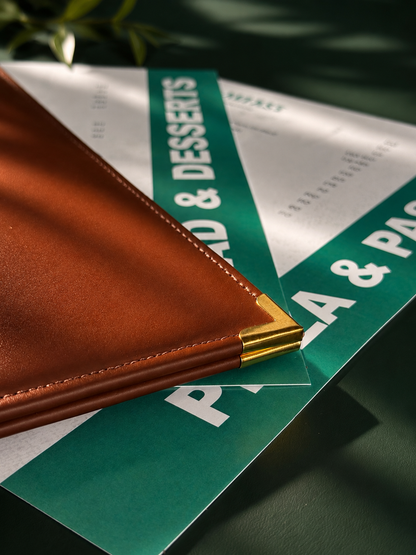 Affordable Leather Menu Card Holder for Restaurants