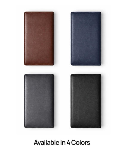 Leather bill holder