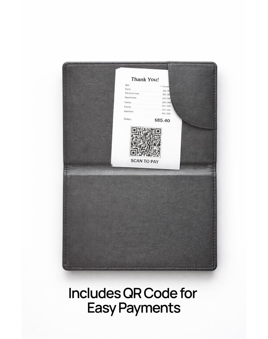 Leather bill holder