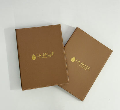 Luxury PU Leather Hotel Menu Folder