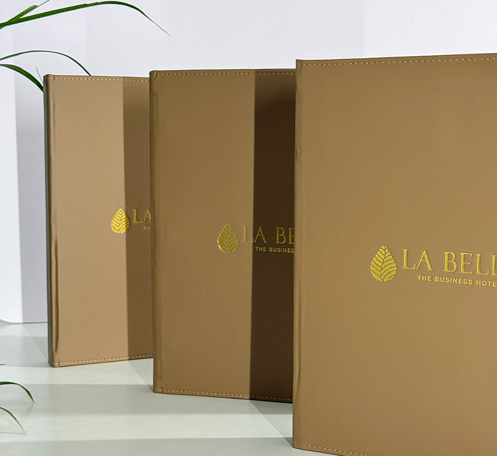 Luxury PU Leather Hotel Menu Folder