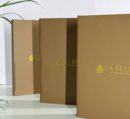 Luxury PU Leather Hotel Menu Folder
