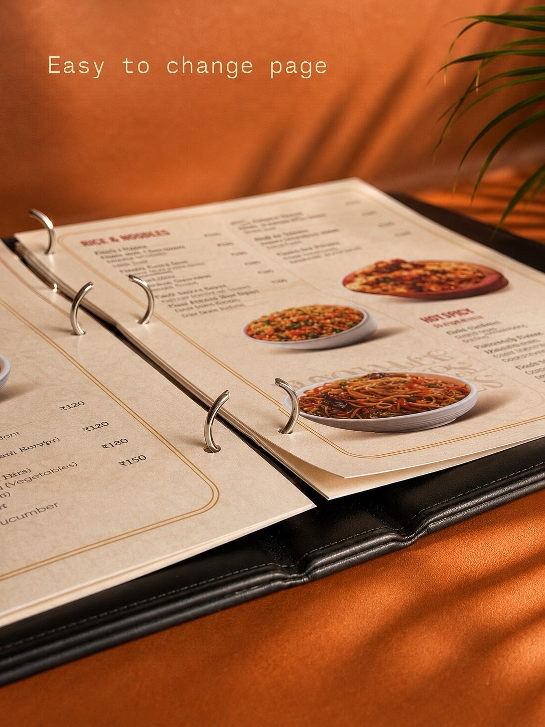Premium Leather Menu Card Holder