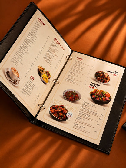 Premium Leather Menu Card Holder