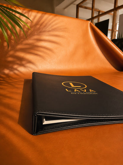 Premium Leather Menu Card Holder
