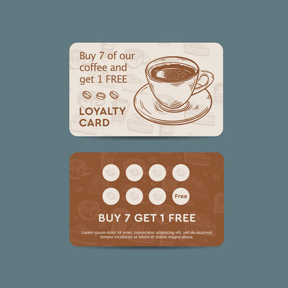 Restaurant Loyalty Card Design, Printing