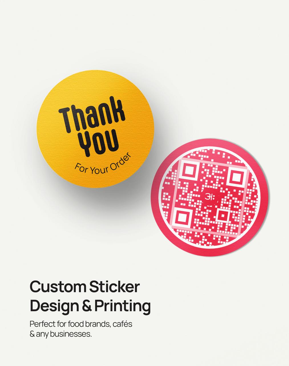 Restaurant Custom Sticker Printing