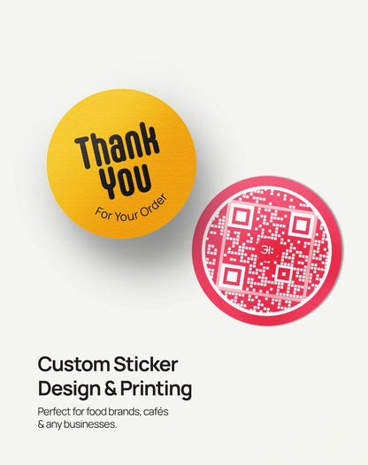 Restaurant Custom Sticker Printing