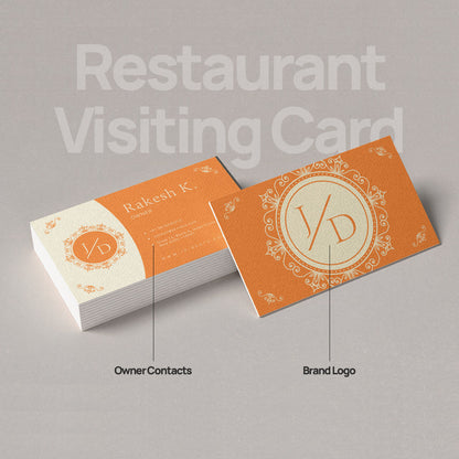 Restaurant Visiting Card Printing & Design | Hotel, Cafe & Food Business Cards
