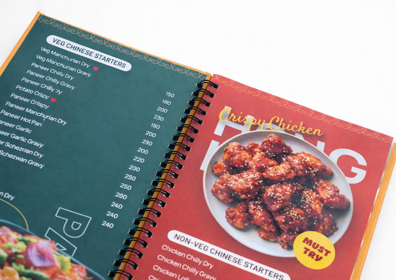 Wiro Bind Menu Cards
