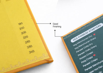 Wiro Bind Menu Cards